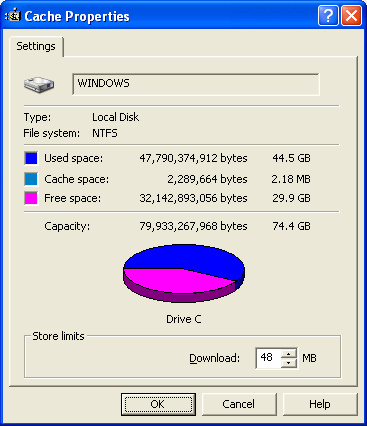 Download cache properties